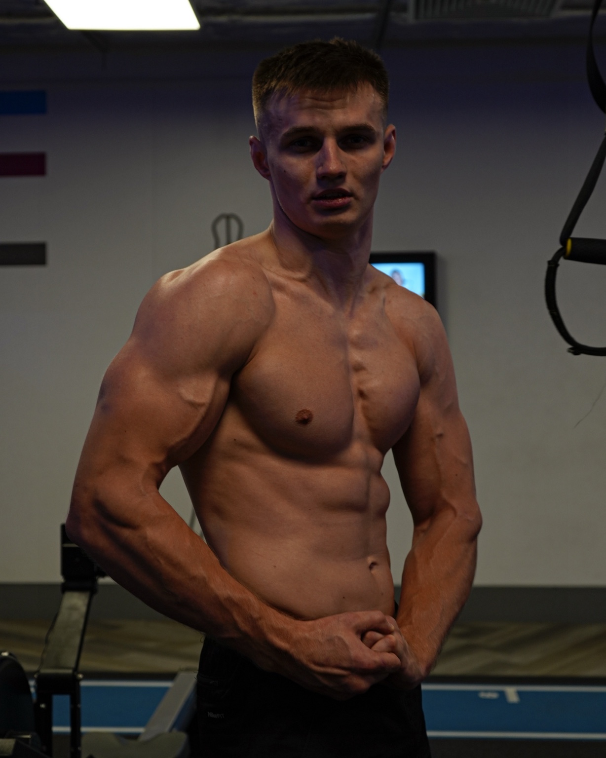 Norbert Lisiewski podczas treningu